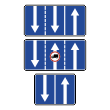 Дорожный знак 5.15.7 «Направление движения по полосам» (металл 0,8 мм, II типоразмер: 700х1400 мм, С/О пленка: тип Б высокоинтенсив.)